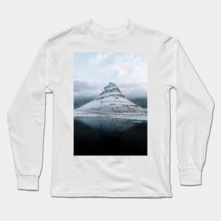 Kirkjufell Mountain in Iceland - Landscape Photography Long Sleeve T-Shirt